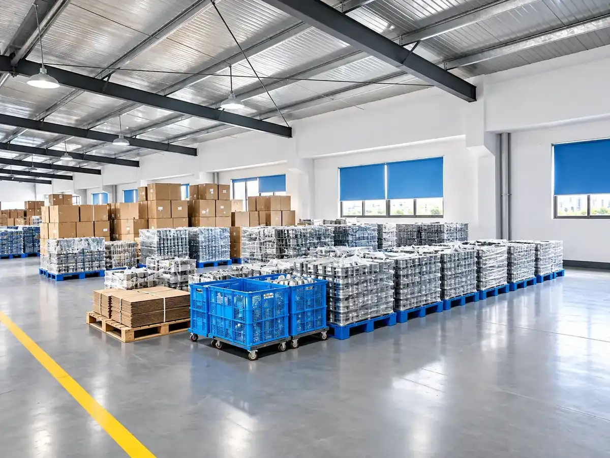 Pump components and finished-goods warehouse